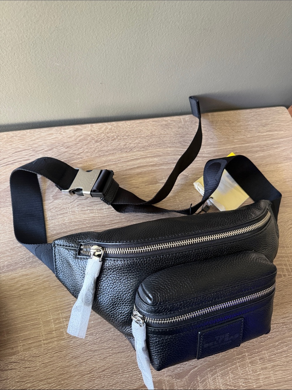Marc Jacobs The Leather Belt Bag Black Leather Waist Pack New - Picture 15 of 15
